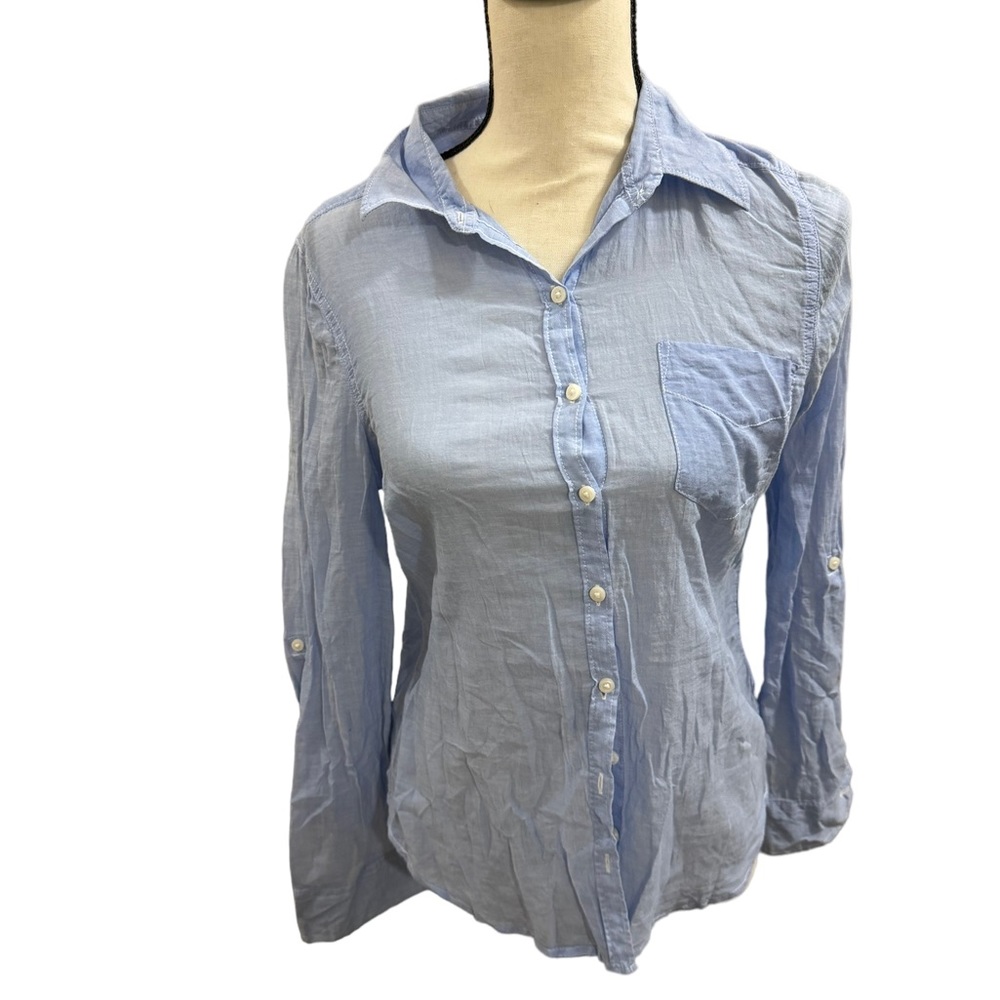 BLUE CASUAL BUTTON DOWN SHIRT